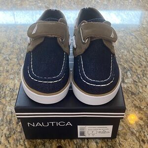 Nautica Kids Loafers - Navy and Brown